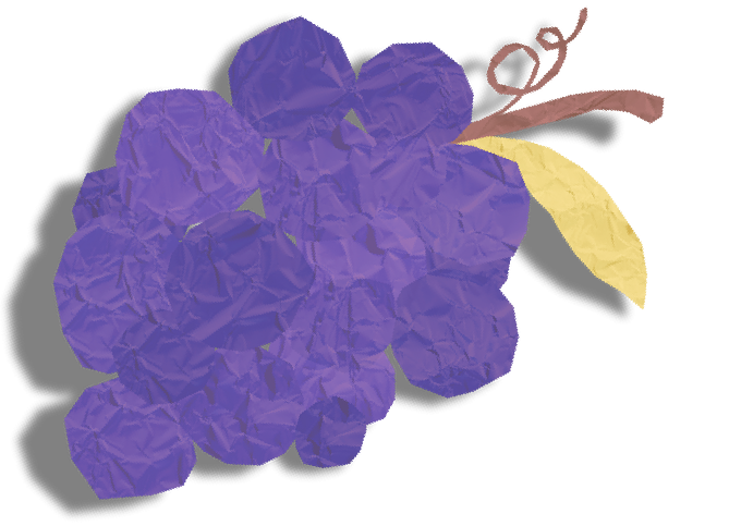 Paper collage grapes